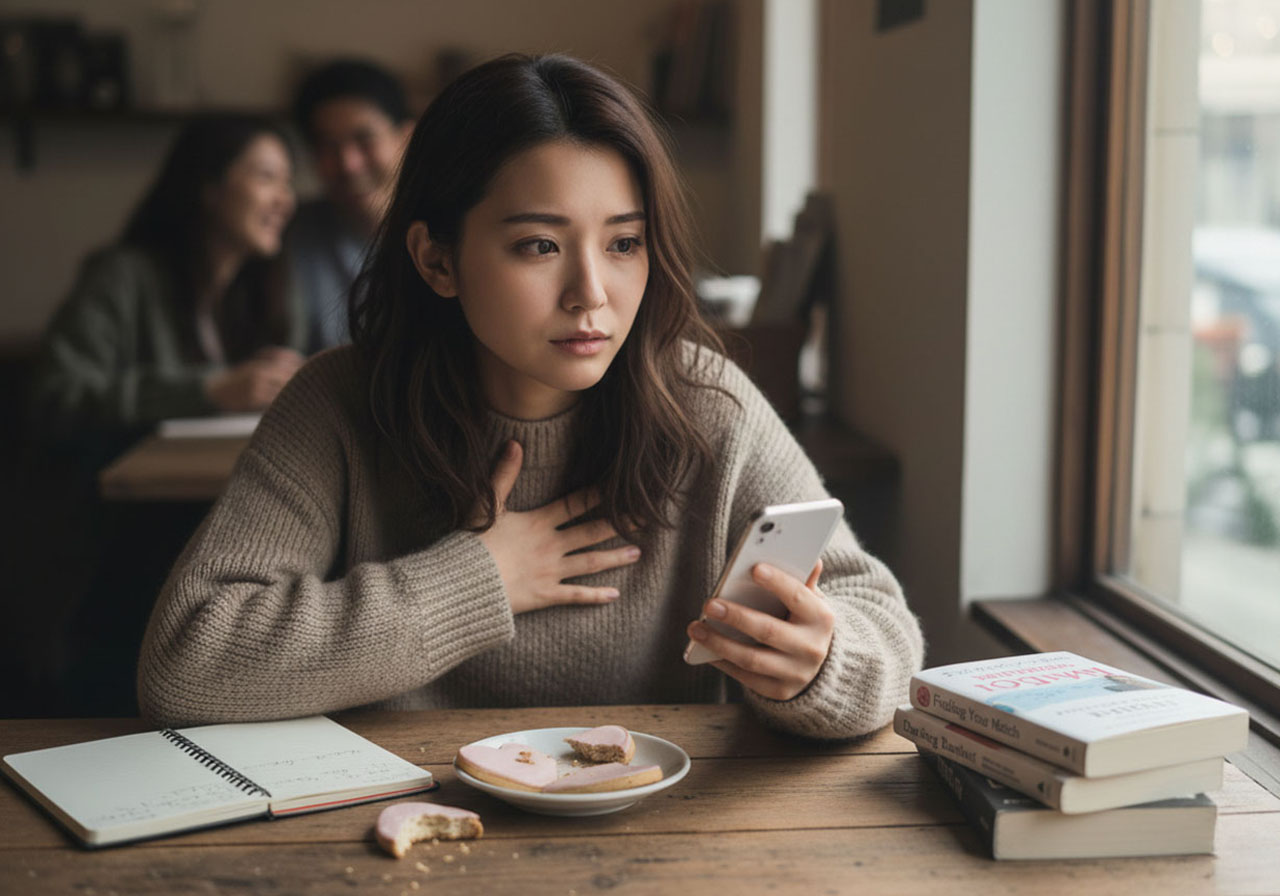 自分がキープにされているかもしれないと知ってショックを受けている女性
