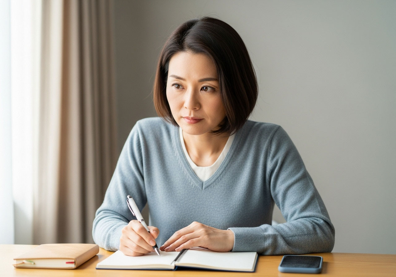 恋人を見つけるために改めて自分自身と向き合う40代の女性